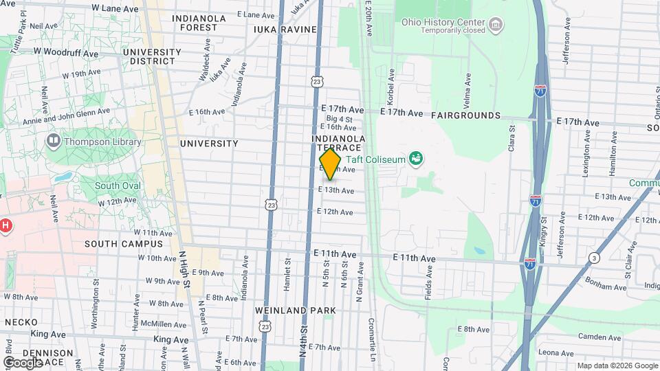 366 E 13th Ave Map and Location Details