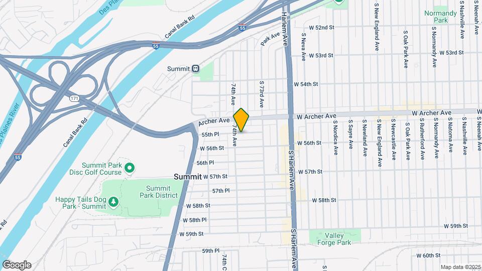 7349 W 55th Pl Map and Location Details