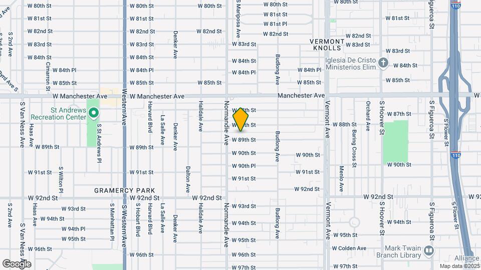 1327 W 89th St Map and Location Details