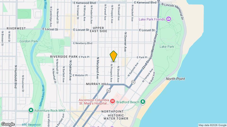 2614 N Prospect Ave Map and Location Details