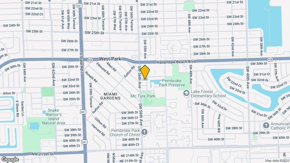 5500 SW 32nd Ct Map and Location Details