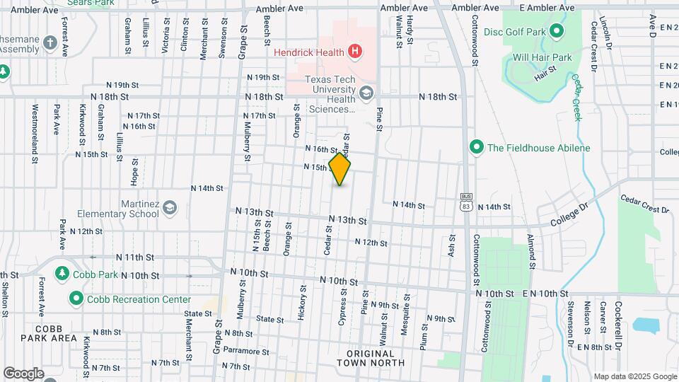 1325 Cedar St Map and Location Details
