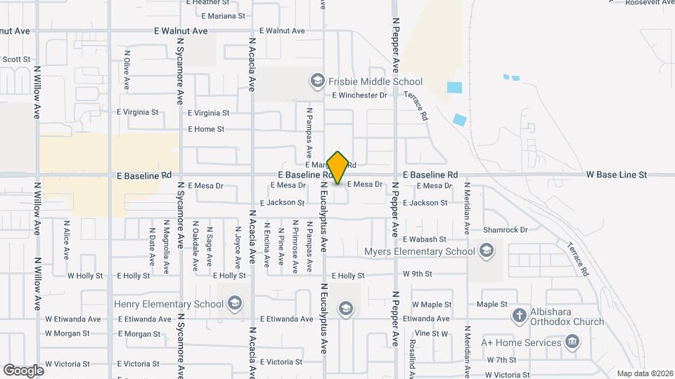 1169 N Mulberry Ave Mapa y Detalles de la Ubicación
