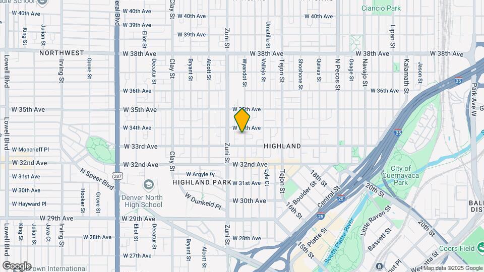 3335-3347 Wyandot St Mapa y Detalles de la Ubicación