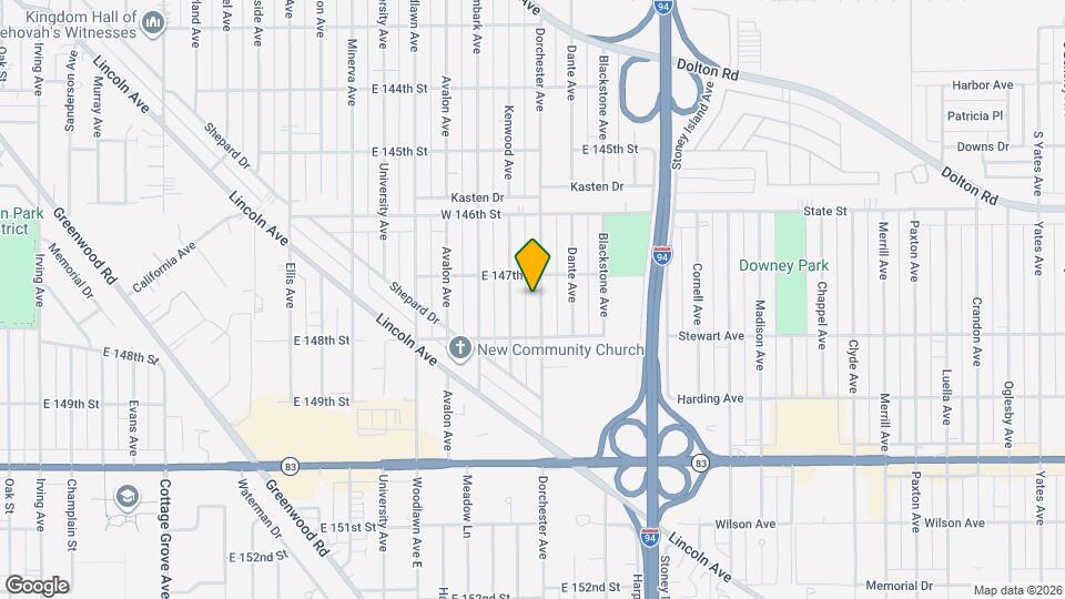 14716 Dorchester Ave Map and Location Details