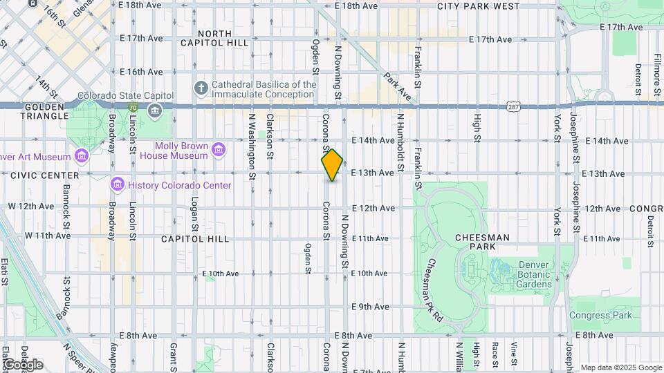1252 Corona St Map and Location Details