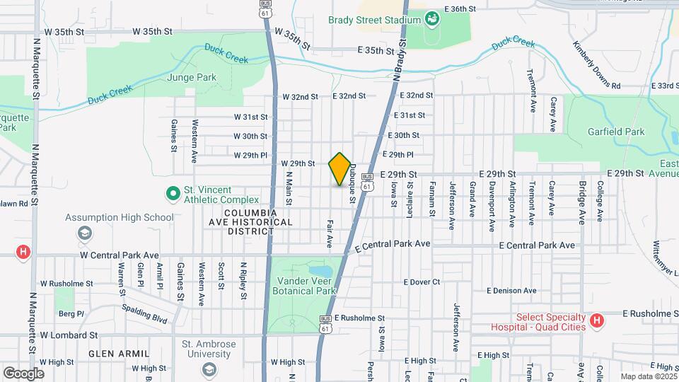 111 E Garfield St Map and Location Details