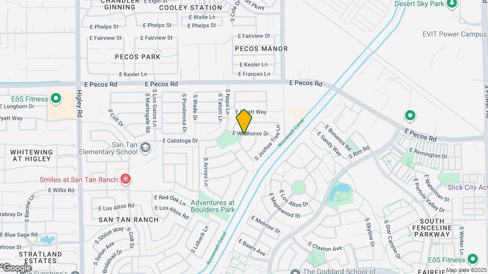 3849 E Wildhorse Dr Map and Location Details