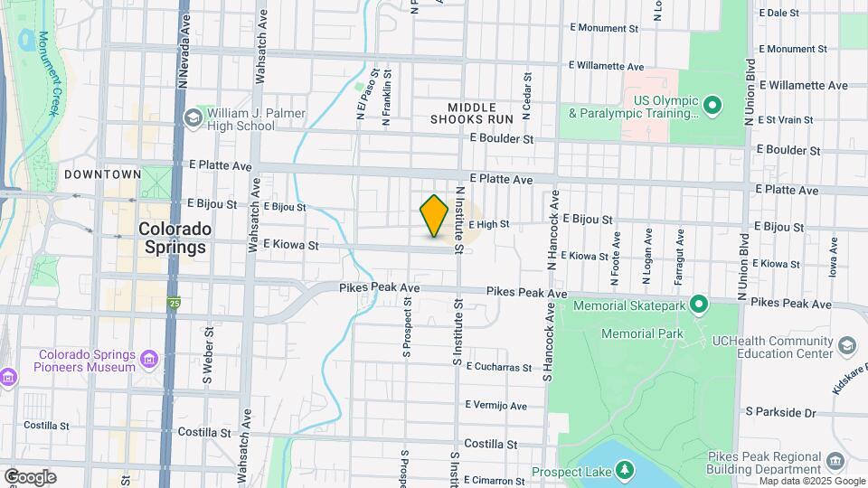 824 E Kiowa St Map and Location Details