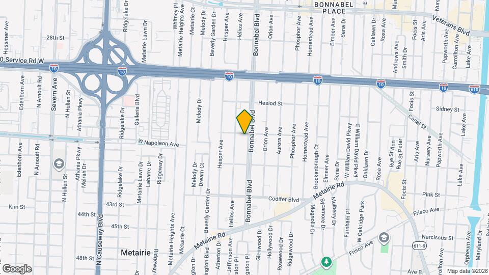 1804 Homer St Map and Location Details