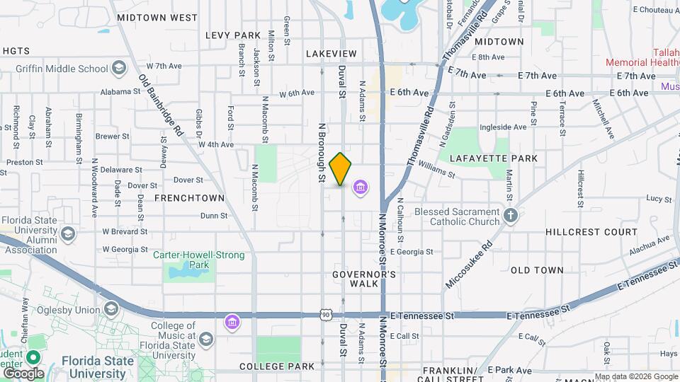 828 N Duval St Map and Location Details