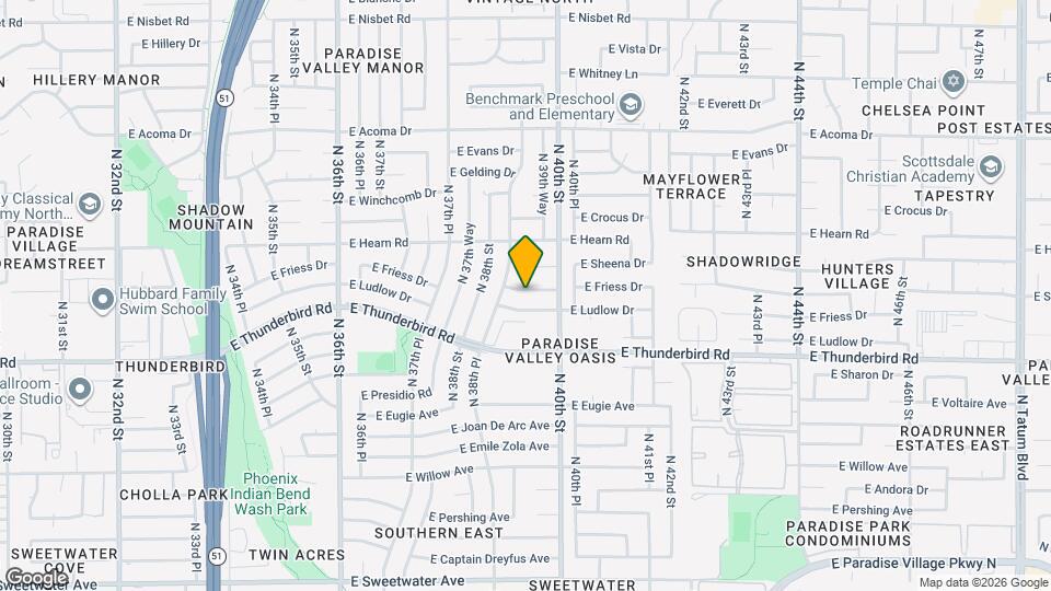 3827 E Friess Dr Map and Location Details