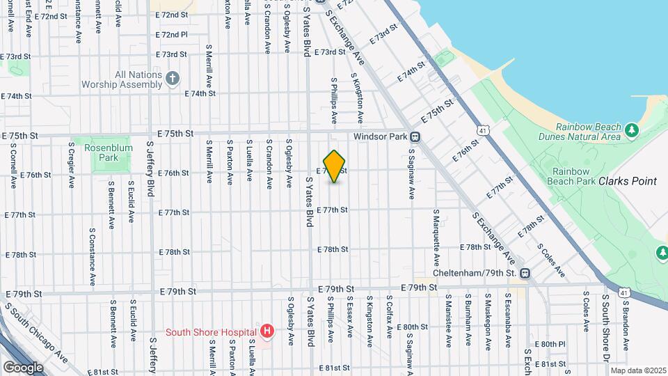 7627 S Phillips Ave Map and Location Details