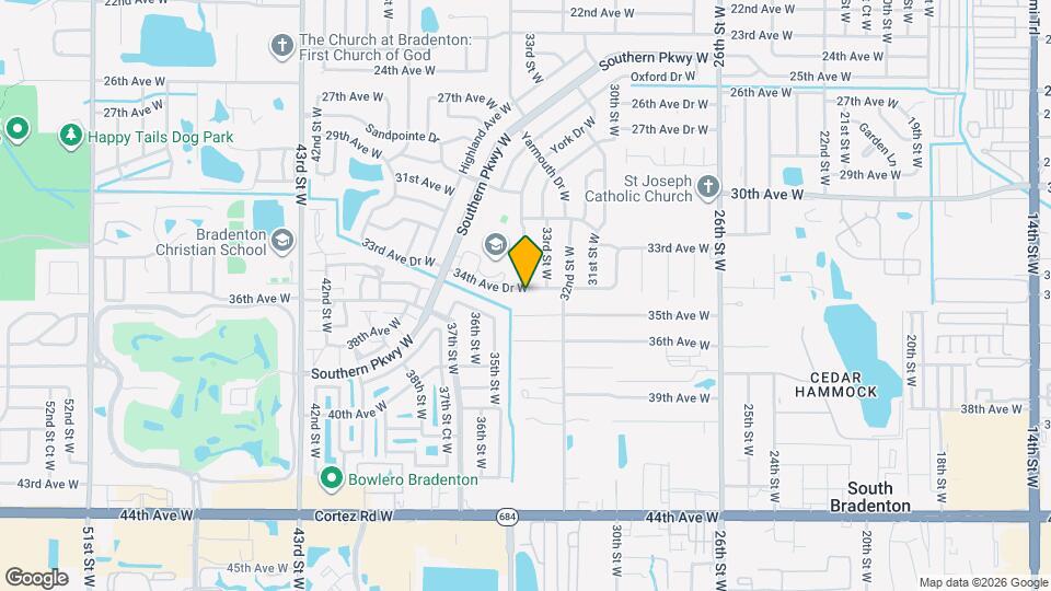 3315 34th Ave Dr W Map and Location Details