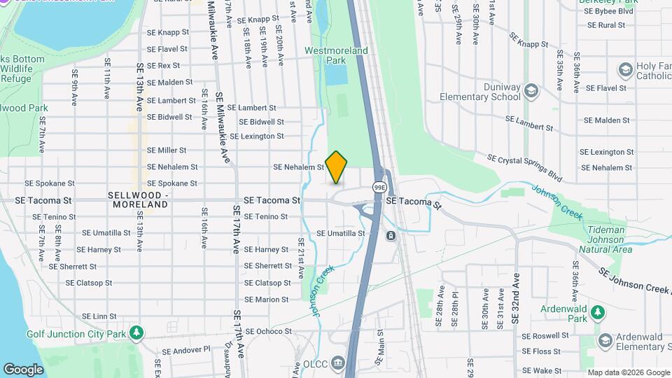 2333 SE Tacoma St Map and Location Details