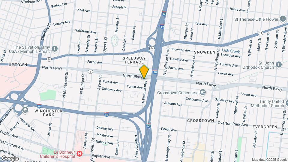 1099 N Parkway Mapa y Detalles de la Ubicación