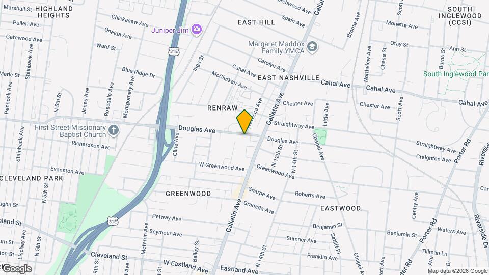 1014 Douglas Ave Map and Location Details