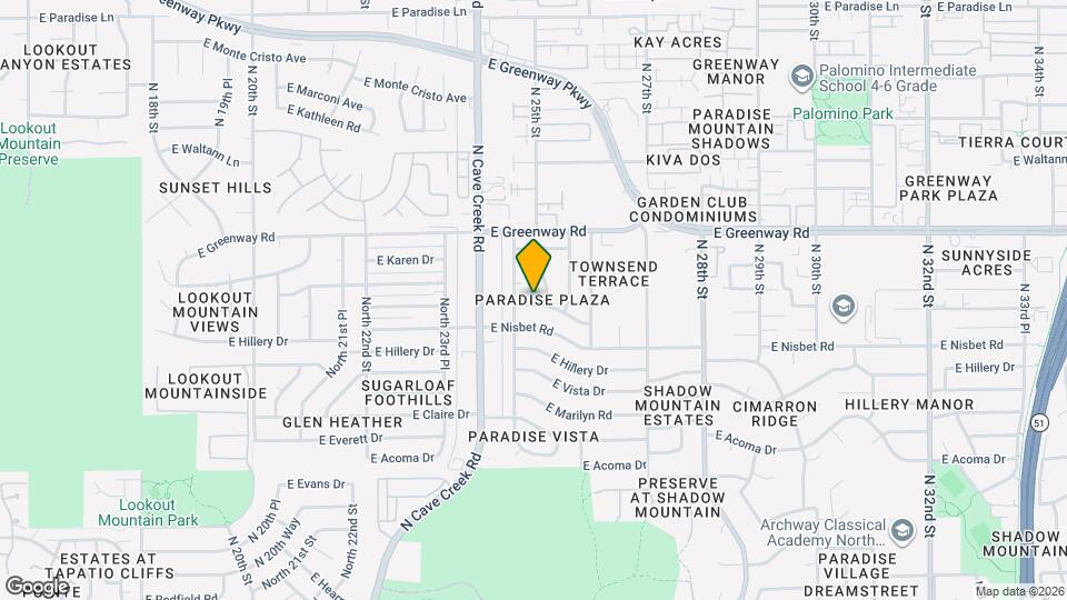 2446 E Blanche Dr Map and Location Details