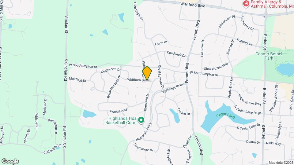 1416 Whitburn Dr Map and Location Details