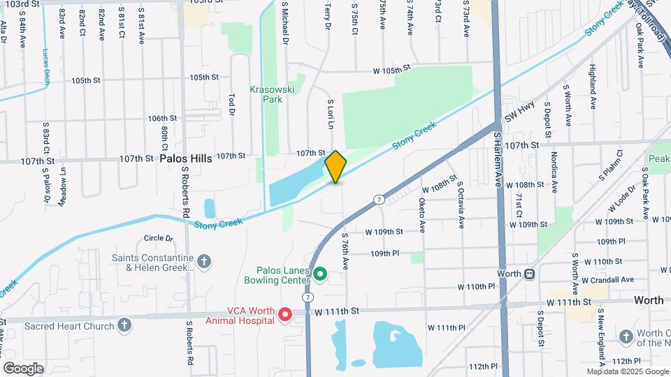 10814 S 76th Ave Map and Location Details