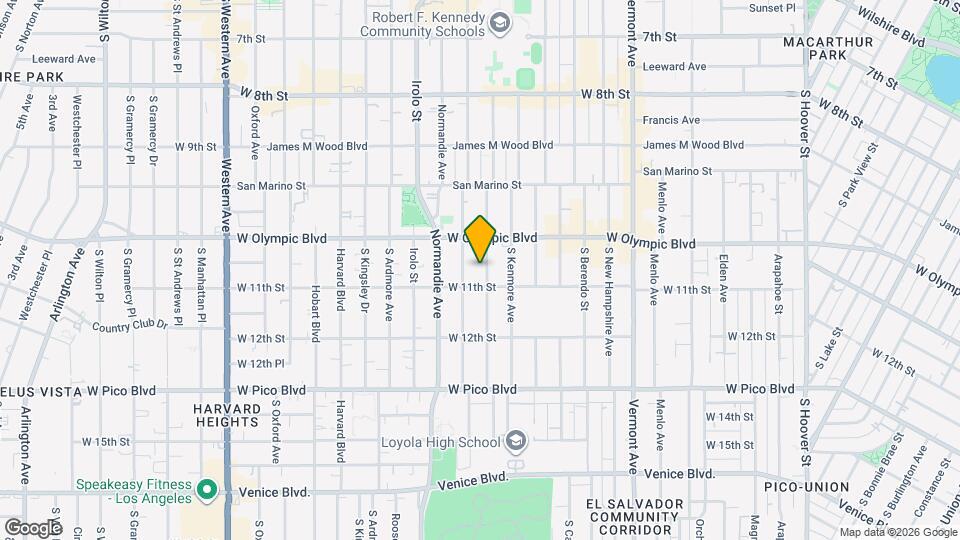 1037 S Fedora St Map and Location Details