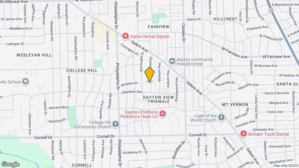 1827 Elsmere Ave Map and Location Details