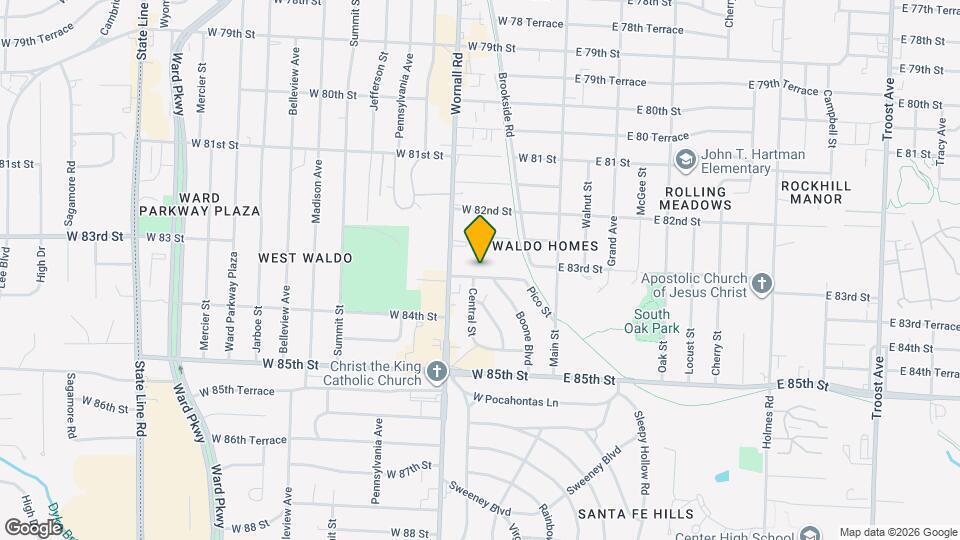 218 W 83rd Terrace Map and Location Details