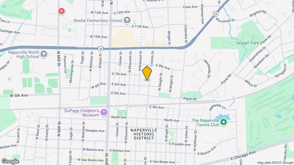 609 Loomis St Map and Location Details