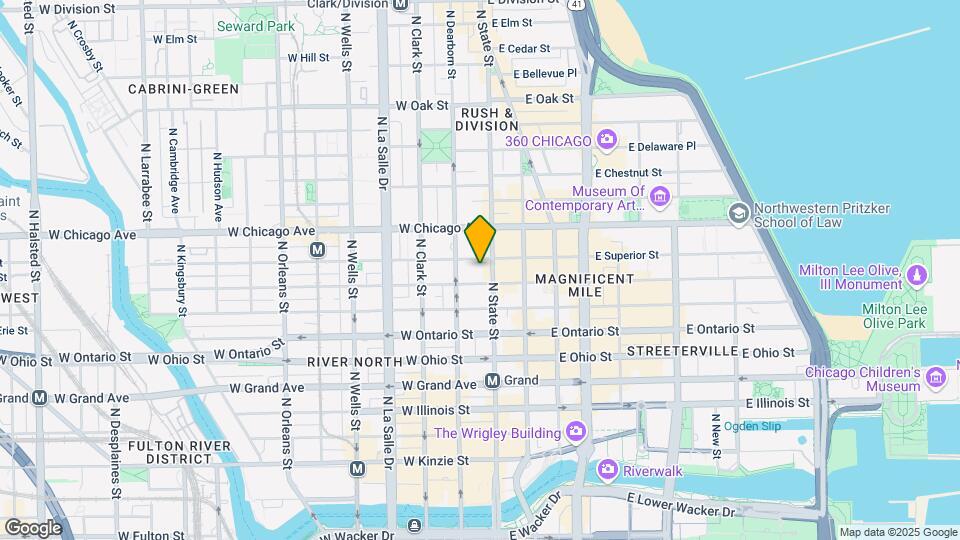21 W Superior St Map and Location Details