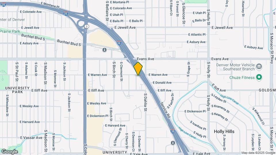 2210 S Dexter St Map and Location Details