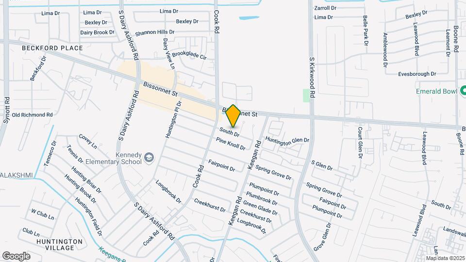 9611 Huntington Hill Dr Map and Location Details