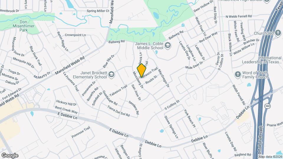 1002 Tabasco Trail Map and Location Details