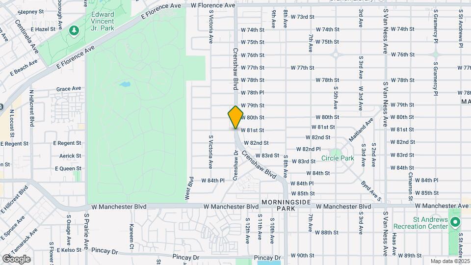 8105 Crenshaw Blvd Map and Location Details