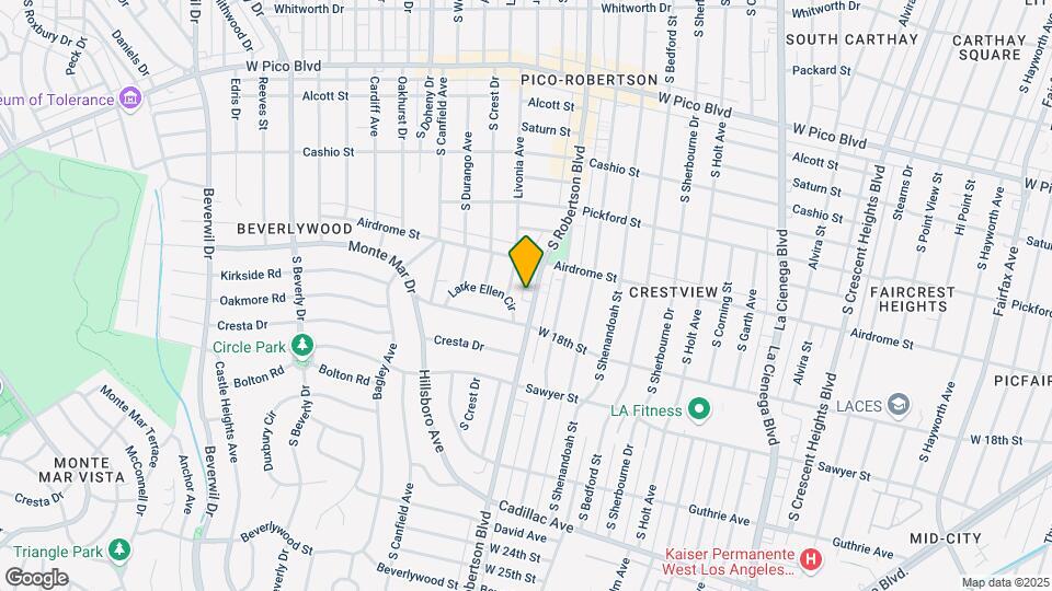 1755 S Robertson Blvd Map and Location Details