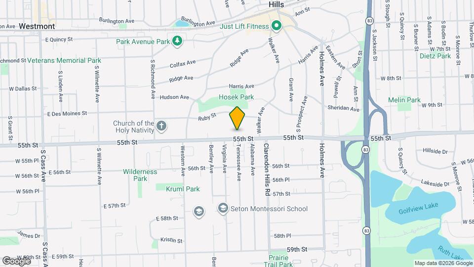 334 55th St Map and Location Details