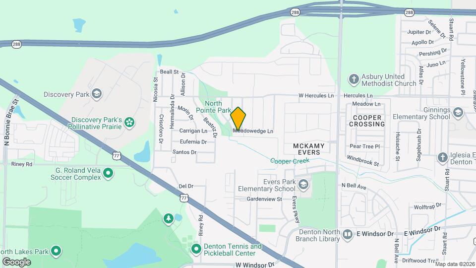 905 Meadowedge Ln Mapa y Detalles de la Ubicación