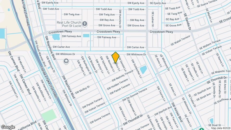 1672 SW Angelico Ln Map and Location Details