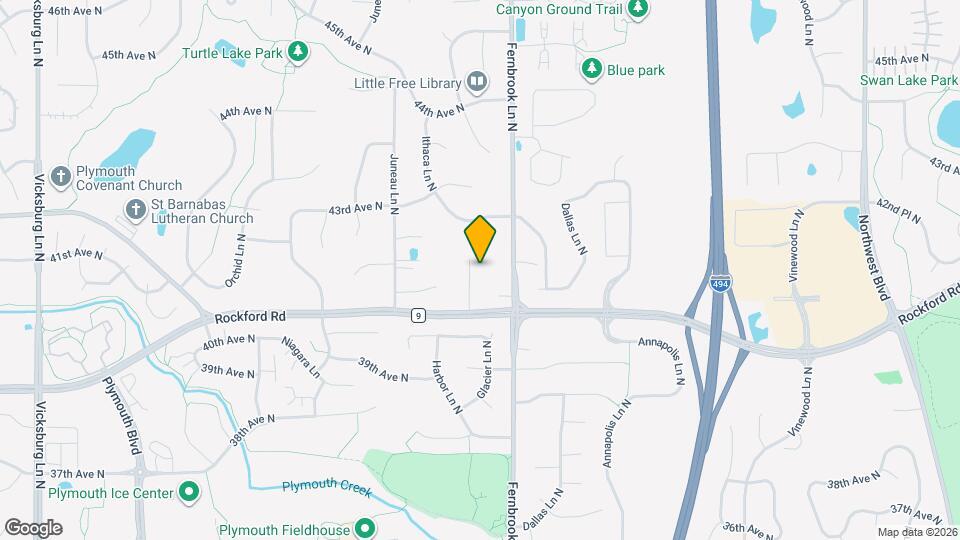 4130 Glacier Ln N Map and Location Details