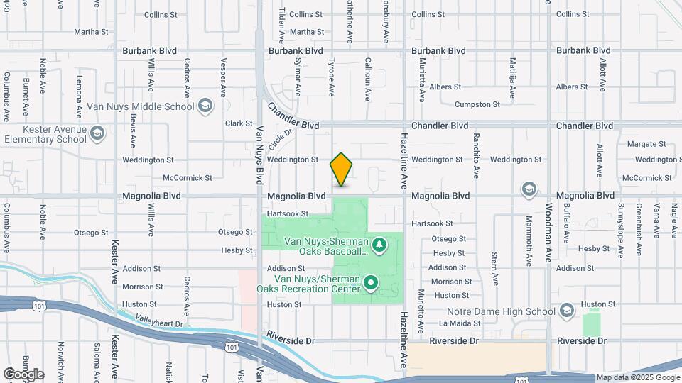 14251 Magnolia Blvd Map and Location Details