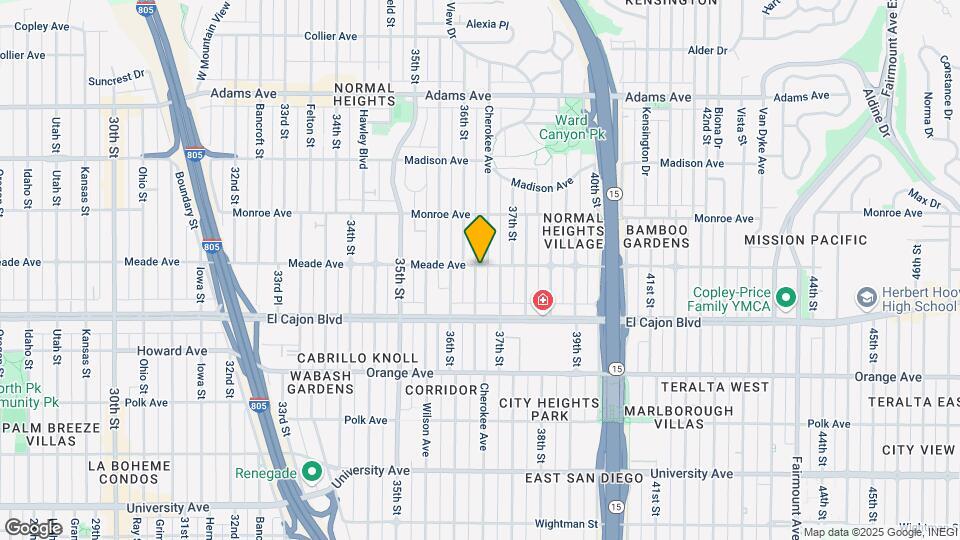 4393 Cherokee Ave Mapa y Detalles de la Ubicación