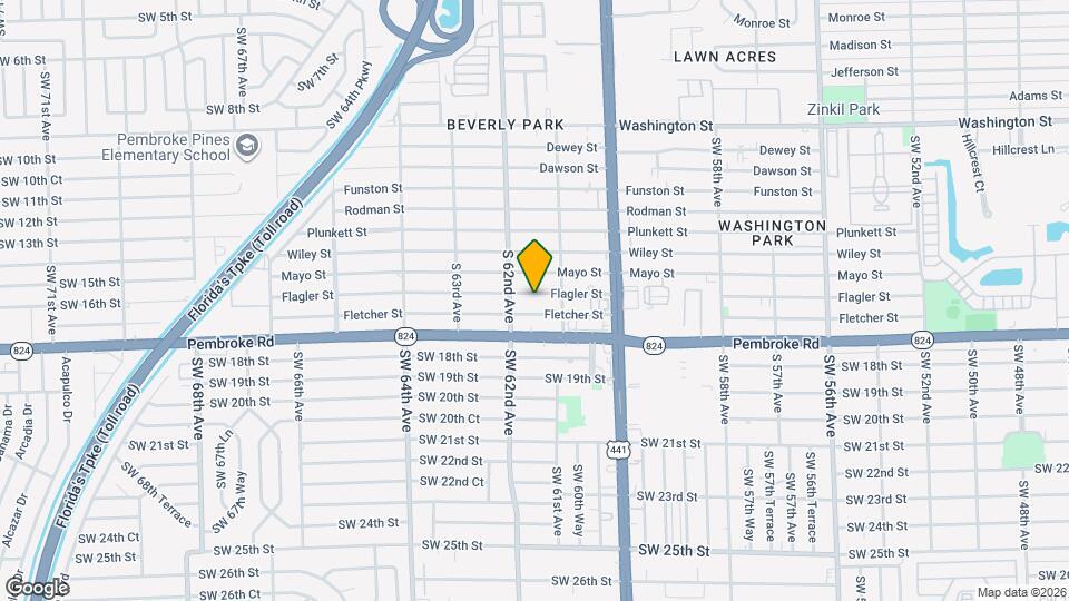 6130 Flagler St Map and Location Details
