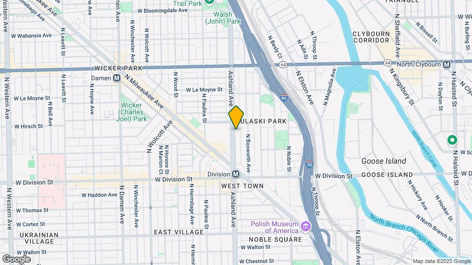 1343 N Ashland Ave Map and Location Details