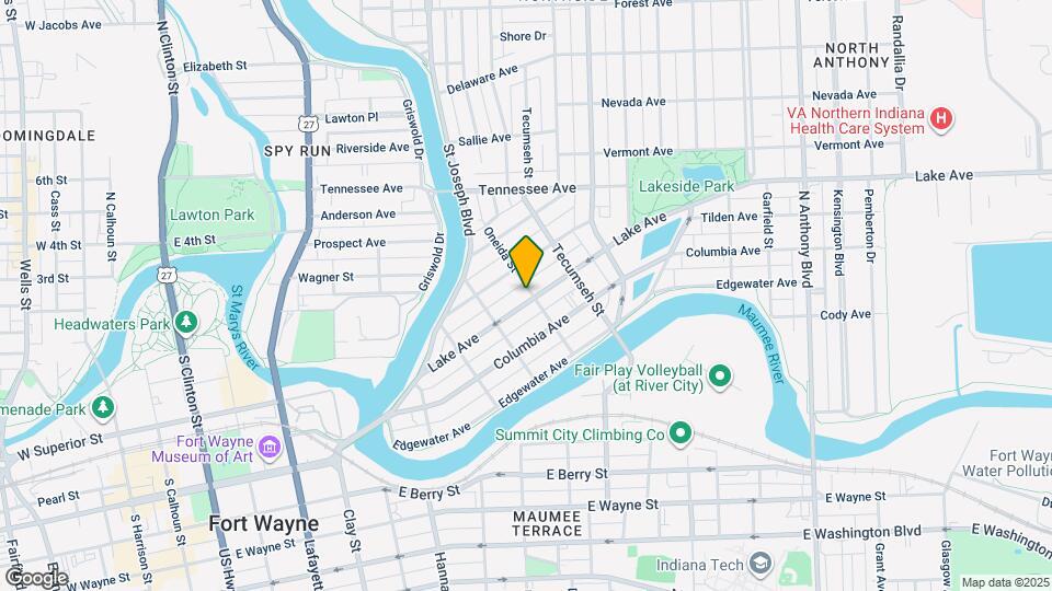 1037 Lake Ave Map and Location Details