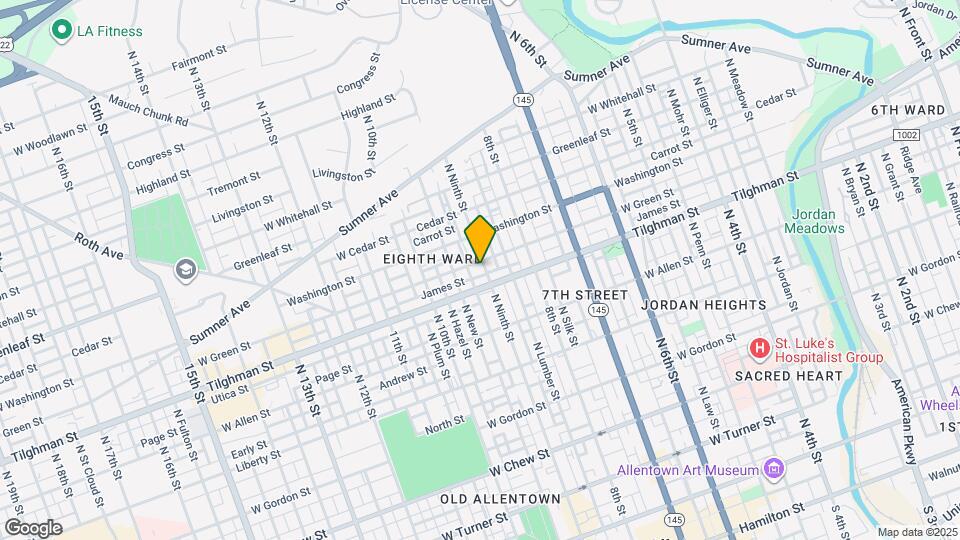 722 N Ninth St Map and Location Details