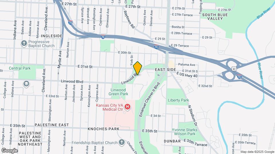 5023 E Linwood Blvd Map and Location Details