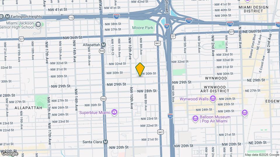 836 NW 29th Terrace Map and Location Details