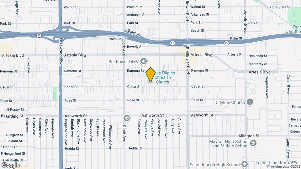 9541-9545 1/2 Cedar St Map and Location Details