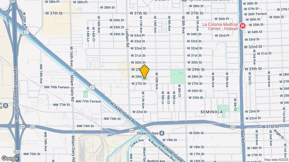1085 W 27th St Map and Location Details