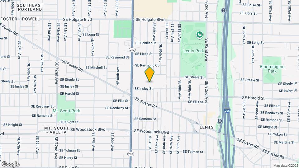 8417 SE Insley St Map and Location Details