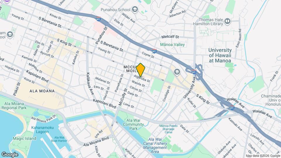 2105 Algaroba St Map and Location Details